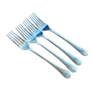 4 Escapade by Dansk Dinner Forks 7.5" rounded end vtg minimalist MCM
